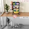 Ardier Yoga Mat Storage Rack with Wheels, 3 Tier Home Gym Workout Equipment Organizer for Dumbbells, Kettlebells, Foam Rollers view 2