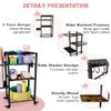 Ardier Yoga Mat Storage Rack with Wheels, 3 Tier Home Gym Workout Equipment Organizer for Dumbbells, Kettlebells, Foam Rollers view 3