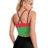 Adugen Origei Yoga Women's Performance Stretchy Burkina Faso Flag Sports Workout Running Top Vest M view 3