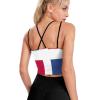 Adugen Origei Womens Dominican Flag Sleeveless Workout Tops for Athletic Tank Top for Running Yoga M view 3