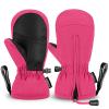 Andake Kids Ski Mittens Gloves Waterproof&Breathable Winter Warm Snow Gloves for Ages 1-10 Toddler Baby Girls and Boys(Pink,XS(Fits 5-8Y)) view 1