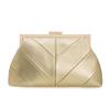 IXEBELLA PU Clutch Purse for Women Dressy Evening Bag Formal Handbag for Wedding, Prom, Cocktail Party (Light Gold) view 1