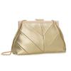 IXEBELLA PU Clutch Purse for Women Dressy Evening Bag Formal Handbag for Wedding, Prom, Cocktail Party (Light Gold) view 2