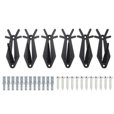 European Mount Skull Hanger, 6pcs - Euro Trophy Wall Mounts, Antler Style Skull Hooker Deer Skull Mount with Installation Kit