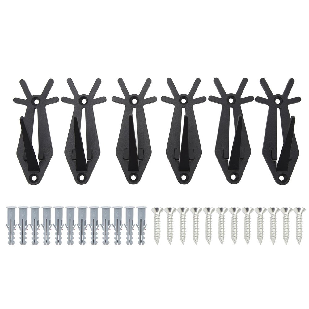 European Mount Skull Hanger, 6pcs - Euro Trophy Wall Mounts, Antler Style Skull Hooker Deer Skull Mount with Installation Kit