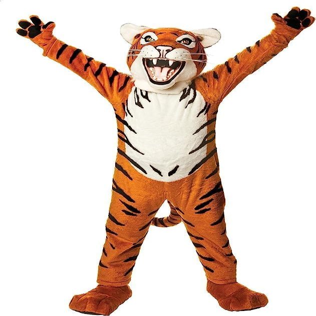Bengal Tiger Mascot Cosume Adult Size for Men & Women with Built-in Fan Inside the Head