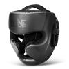 FIVING Headgear for Boxing,Martial Arts Headgear,Kickboxing Head Gear, Helmet for Muay Thai,Grappling, Sparring, Kickboxing, Karate, Taekwondo (Black/Black, Large) view 1