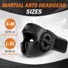 FIVING Headgear for Boxing,Martial Arts Headgear,Kickboxing Head Gear, Helmet for Muay Thai,Grappling, Sparring, Kickboxing, Karate, Taekwondo (Black/Black, Large) view 3