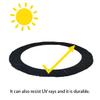 Outdoor Trampoline Padding, 6-16FT Trampoline Cover Replacement Trampoline Surround Pad Safety Guard Spring Padding,6FT,Black view 3