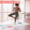 Coastal Coral Red Yoga Mat Towel with Corner Pockets for Hot Yoga Non Slip,Absorbent Yoga Blankets Soft Gym Sweat Working Out Fitness Pilates Towels 74"x26" Nautical Ocean Turtle Teal Starfish Conch view 2