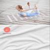 Geometric Grey Yoga Mat Towel with Corner Pockets for Hot Yoga Non Slip,Absorbent Yoga Blankets Soft Gym Sweat Working Out Fitness Pilates Towels 74"x26" Retro Boho Bohemia Farmhouse Stripes view 4