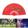 WGFOIP Red Bamboo Fan for Right Hand, Deluxe Painting, Tai Chi Dance Practice, Silk Fabric, Smooth, Sturdy Rivet, Lightweight, Suitable for Tai Chi Training, Dance, #141, WGFOIPepimuqnc56 view 4