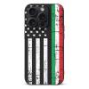 Italian U.S. Thin Line Flag Protective Case Cover Compatible with iPhone 15/15 Plus/15 Pro/15 Pro Max Soft TPU Phone Cover Funny Printed view 1