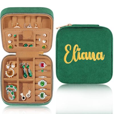 JSTUMB Eliana Mom Mothers Day Gift Boxes Travel Jewelry Gifts For Womenpersonalized Name Jewelry Box And Beach Jewelry Holder
