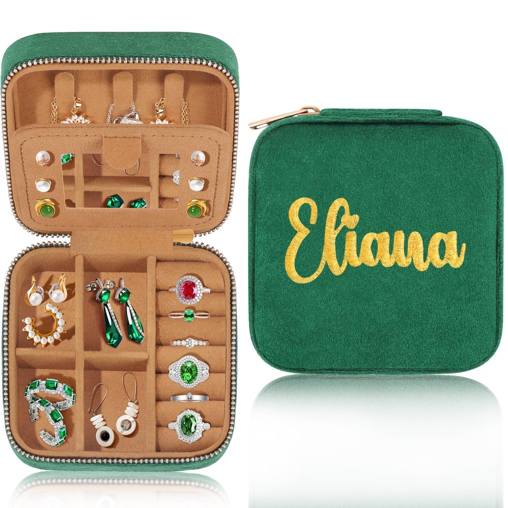 JSTUMB Eliana Mom Mothers Day Gift Boxes Travel Jewelry Gifts For Womenpersonalized Name Jewelry Box And Beach Jewelry Holder