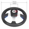 Spaorcco 12.5inch Blue Marine Boat Steering Wheel Rust-proof and Corrosion Resistance. with 3/4" Axle Hub Adapter for Boats, Yachts, Pontoon Boats view 3