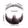 INFTOYCO Fake Beard Realistic Mustache Full Hand Tied Goatee Facial Hair Adults Men Makeup Lace Invisible False Beards for Halloween Dressing Entertainment Drama Party Movie Makeup (Black Brown) view 2