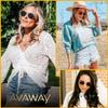 AVAWAY Polarized Sunglasses for Women UV - Protection Womens Retro Classic Shades with Gray Lens Metal Frame view 2