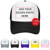 Personalized Trucker Hats Add Your Own Text Logo Photo Custom Baseball Cap for Men & Women Casual Sun Peak Hat Gifts, Black view 1