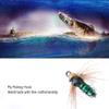 Pissente Fly Fishing, 40pcs Lifelike Fly Fishing Fly Fishing Kit Box Fly Fishing Lures High Simulation Fly Fly Hook with High Carbon Steel Hooks for Fishing Enthusiast (Golden view 2
