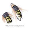 Pissente Fly Fishing, 40pcs Lifelike Fly Fishing Fly Fishing Kit Box Fly Fishing Lures High Simulation Fly Fly Hook with High Carbon Steel Hooks for Fishing Enthusiast (Golden view 4