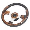Spaorcco 12.5" Wood Grain Boat Steering Wheel Anti-Slip 3/4 Inch Axle Marine Steering Wheel Adapter for Seastar and Verad, etc. for Marine Boats, Vessels, Yacht, Pontoon Boat view 1