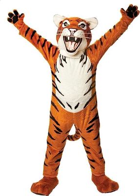 Bengal Tiger Mascot Cosume Adult Size for Men & Women with Built-in Fan Inside the Head