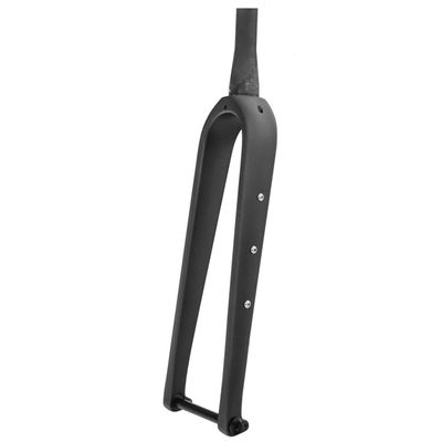 DHNCBGFZ Gravel Road Bike Fork 700C Carbon Fiber Rigid Fork Thru Axle 12X100mm Disc Brake Hard Fork 1-1/8 1-1/2'' Straight/Tapered Tube Front Fork(Matt Black,Taper Tube)