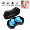ZAWELIYO Swimming Earplug Silicone Waterproof DustProof for Children and Adults, Soft and Non Toxic, Better Fit and Longer Service Life (Blue) view 2