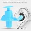 ZAWELIYO Swimming Earplug Silicone Waterproof DustProof for Children and Adults, Soft and Non Toxic, Better Fit and Longer Service Life (Blue) view 3