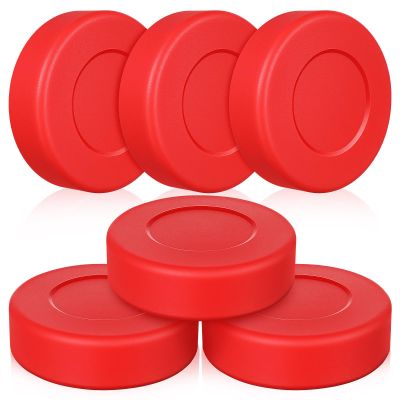 BRIGHTFUFU 6pcs Matte Hockey Pucks Soft Street Hockey Balls with Mesh Bag Durable PVC Material for Ages and Skill Levels