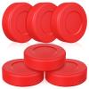 BRIGHTFUFU 6pcs Matte Hockey Pucks Soft Street Hockey Balls with Mesh Bag Durable PVC Material for Ages and Skill Levels view 1