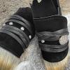 HiiFeuer Medieval Suede Arm Wraps, Renaissance Artificial Fur Bracers, Viking Wrist Band Archery Arm Guards Knight Gauntlets (Black A) view 4