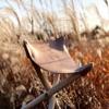 Bison Tripod Leather Stool (Tan Leather and Black Legs) view 2