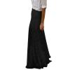 NineFit Basics Women's Sequin Maxi Skirts Vintage Elastic High Waist A-Line Skirts Elegant Maxi Cocktail Party Long Skirts Black, Medium view 1