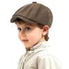 Kids Boys Wool Newsboy Cap - Vintage Tweed Flat Beret Cabbie Hat for Toddler Boys Girls Pageboy(for 4 to 9 Years) view 1