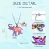 AIWENXI Urn Necklace for Ashes Elephant Cremation Jewelry for Human Pet Ashes Keepsake Memorial Urn Pendant Locket for Women Men view 2