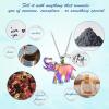 AIWENXI Urn Necklace for Ashes Elephant Cremation Jewelry for Human Pet Ashes Keepsake Memorial Urn Pendant Locket for Women Men view 3