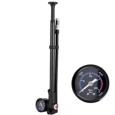 beisup Bike Pump for Mountain Bike, Road Bike, E-Bike, Motorcycles - Portable Bicycle Tire Pump - High Pressure 300 Psi Air Pump with Gauge Fits Schrader & Presta valves