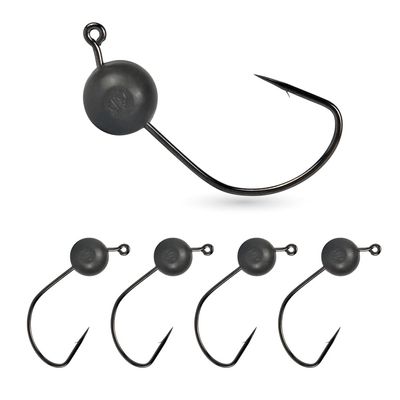 MUUNN 5Pcs Tungsten Wacky Jig Heads, Wacky Rig Hook Jig Head Finesse Jig for Soft Plastics/Wacky Worms Bass Fishing3/64oz,#1/0 Hook