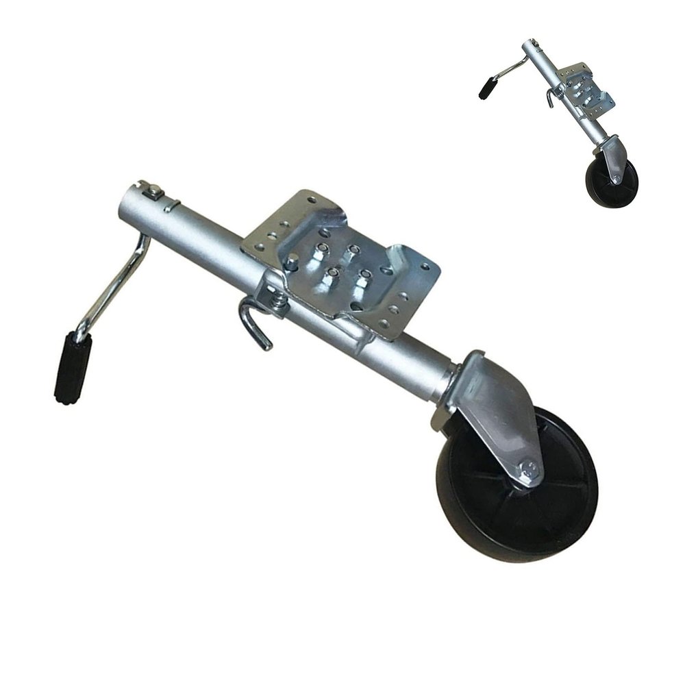 QICBYING Boat Trailer Jack - Lift Swivel Trailer Jack, Heavy Duty Trailer Support Wheel, Swivel Trailer Jack, Guide Wheel Trailer Folding Bracket, 540 Kg, 25cm Wheel, for Boat Trailer, Camper, Yacht