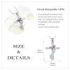 AIWENXI Butterfly Cross Urn Necklace for Ashes Birthstone Cremation Jewelry for Men Women Ashes Pendant Keepsake Memorial Ash Jewelry view 2