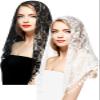 BOARDFEB 2 Pcs Mass Veil Triangle Mantilla Cathedral Head Covering Chapel Veil Lace Shawl Latin Scarf Latin Mass Head Covering Veils for Bridal Women view 1