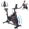 IFAST Stationary Bikes for Home Indoor Exercise Bike with LCD Monitor and Comfortable Seat Cushion for Home Gym Cardio Fitness TrainingBlack view 1