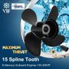 VIF Boat Propeller Compatible with Mercury Mercruiser Alpha One/Bravo One Outboard Motors 135HP 150HP 175HP 200HP (14x17P #48-8M0084494 with hub kit, 4-Blades 135-300HP) view 2
