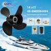 VIF Boat Propeller Compatible with Mercury Mercruiser Alpha One/Bravo One Outboard Motors 135HP 150HP 175HP 200HP (14x17P #48-8M0084494 with hub kit, 4-Blades 135-300HP) view 4