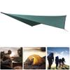 XHTLLO Outdoor Rhombic Waterproof Camping Ground Mat Tent Hammock Awning, 210T Polyester Fabric, Steel Perforated Annulus, Double Fabric Reinforced Corners, Includes Accessories(Dark Green) view 4
