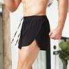 Maiyifu-GJ Men's Running Shorts Lightweight Gym Athletic Workout Shorts Casual Breathable Training Short Pants with Pockets (Black,Medium) view 2