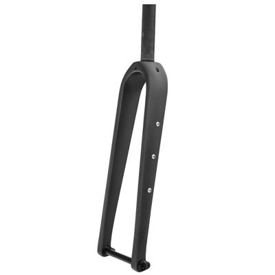 DHNCBGFZ Gravel Road Bike Fork 700C Carbon Fiber Rigid Fork Thru Axle 12X100mm Disc Brake Hard Fork 1-1/8 1-1/2'' Straight/Tapered Tube Front Fork(Matt Black,Straight Tube)