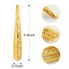 10PCS Long Finger Claws Fake Nail Rings Adjustable Women Halloween Costume Accessories Vampire Cosplay Gold view 2